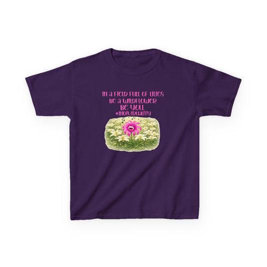 Kids Floral Tee β "Be a Friend Full of Smiles" Inspirational Flower Shirt