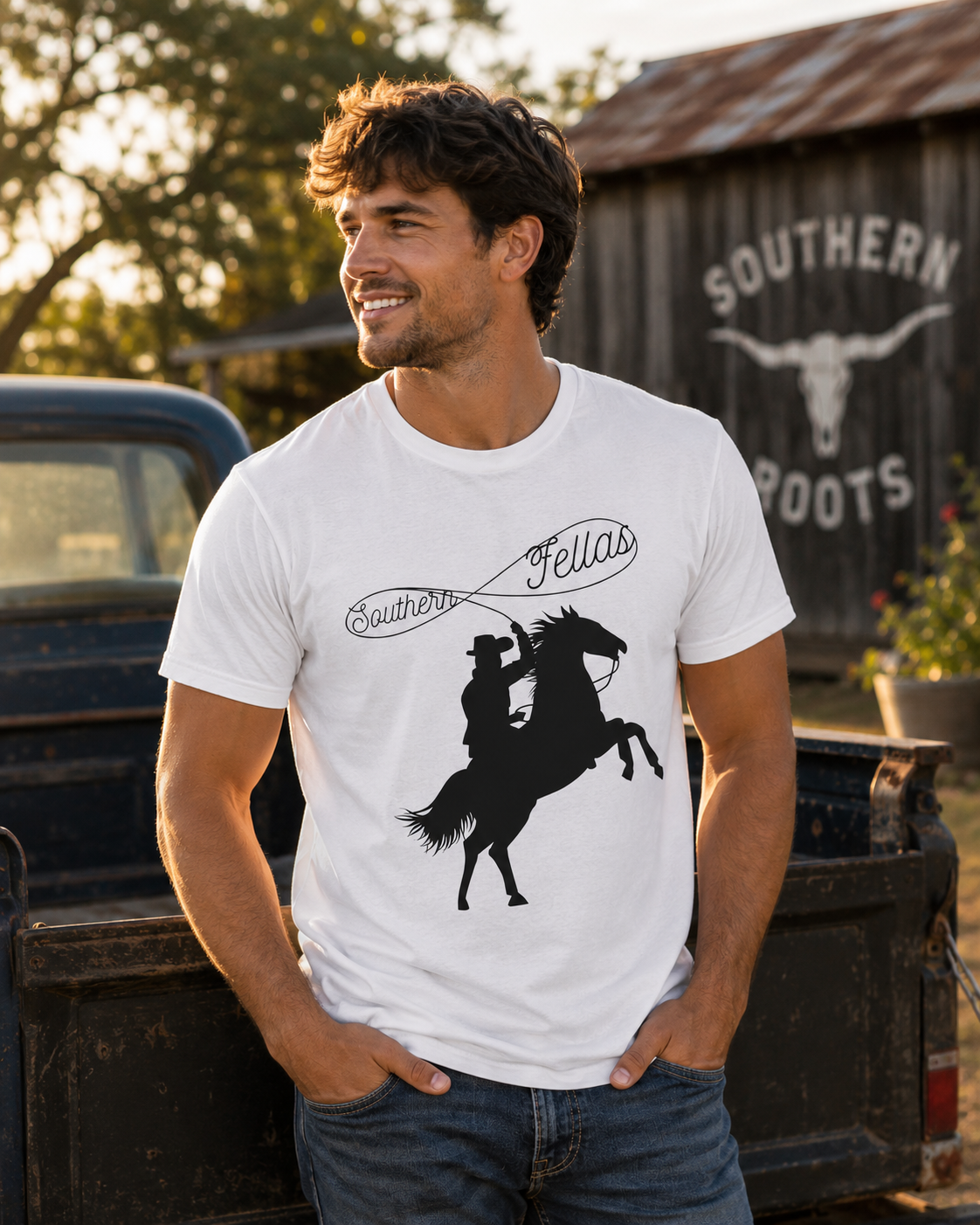 Southern Fellas Cowboy Silhouette Graphic Tee