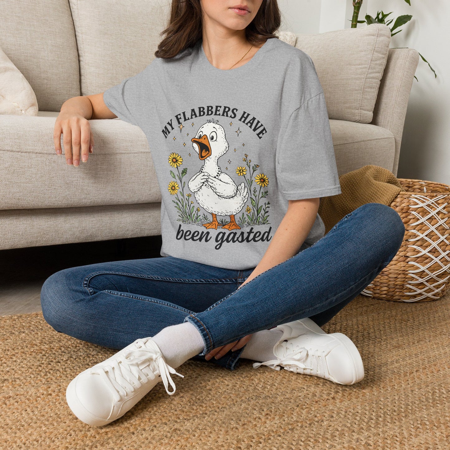 My Flabbers Have Been Gasted Shirt, Funny Goose Shirt, Sarcastic Graphic Tee, Farmhouse Humor Shirt, Country Funny T-Shirt