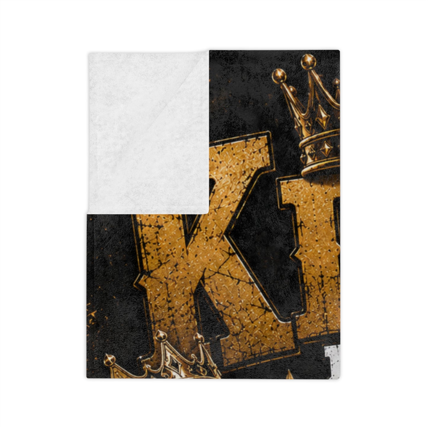 Kings Don't Quit Microfiber Blanket — Inspirational Men's Velveteen Throw