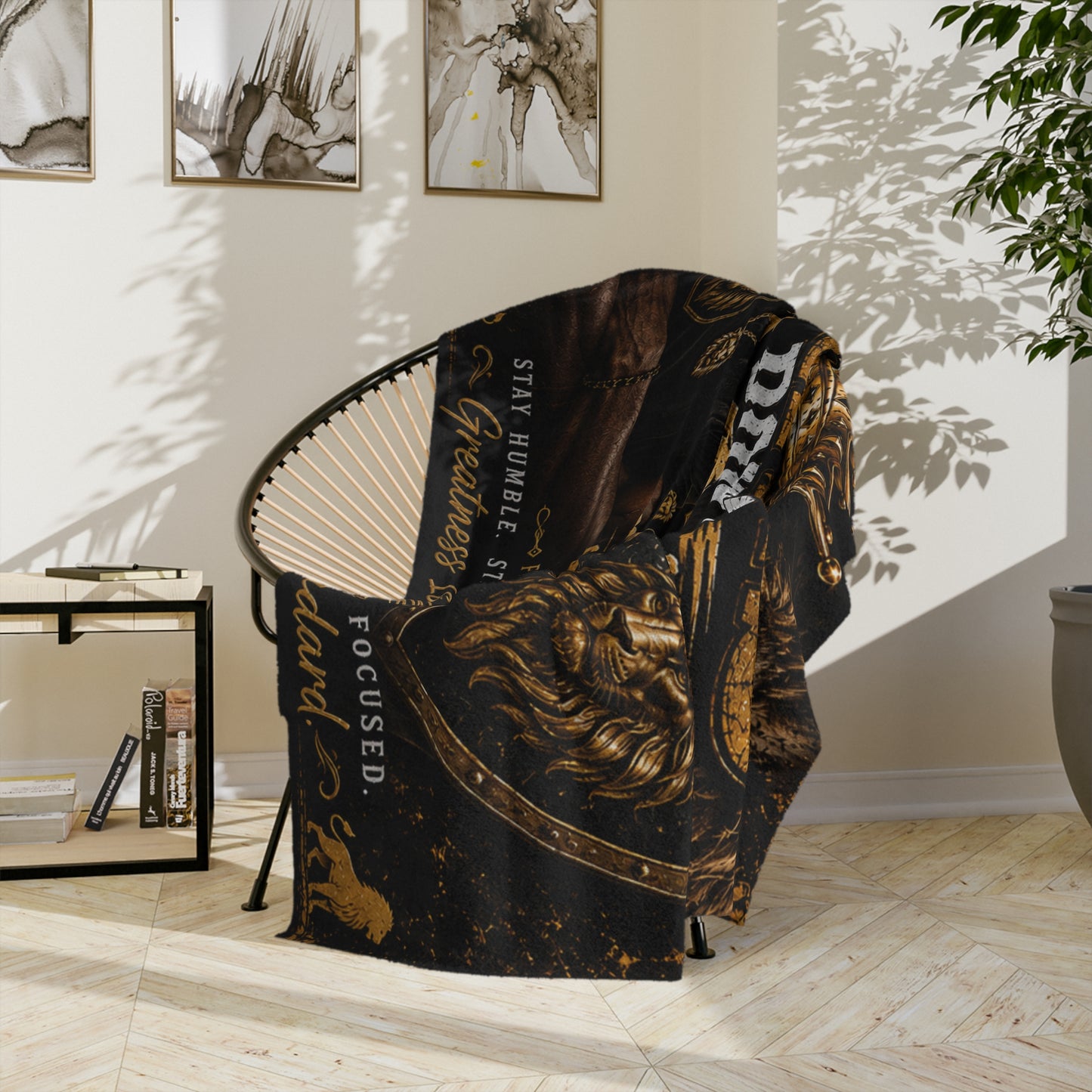 Kings Don't Quit Microfiber Blanket — Inspirational Men's Velveteen Throw