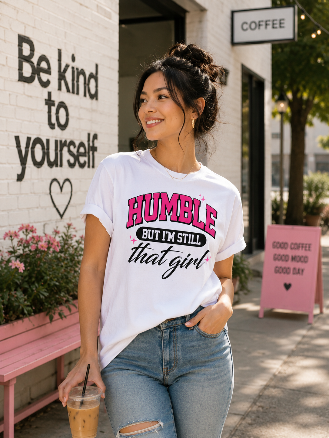 Humble But I’m Still That Girl T-Shirt — Feminine Pink Graphic Tee