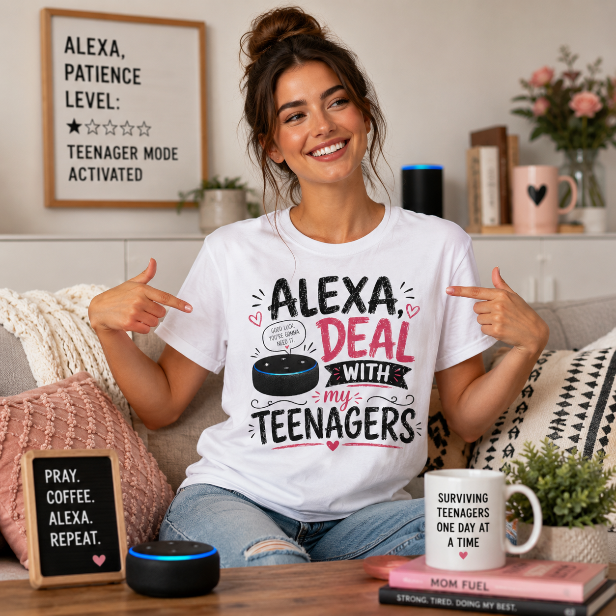 Alexa deal with my teenagers T-Shirt | Funny Mom Tech Quote