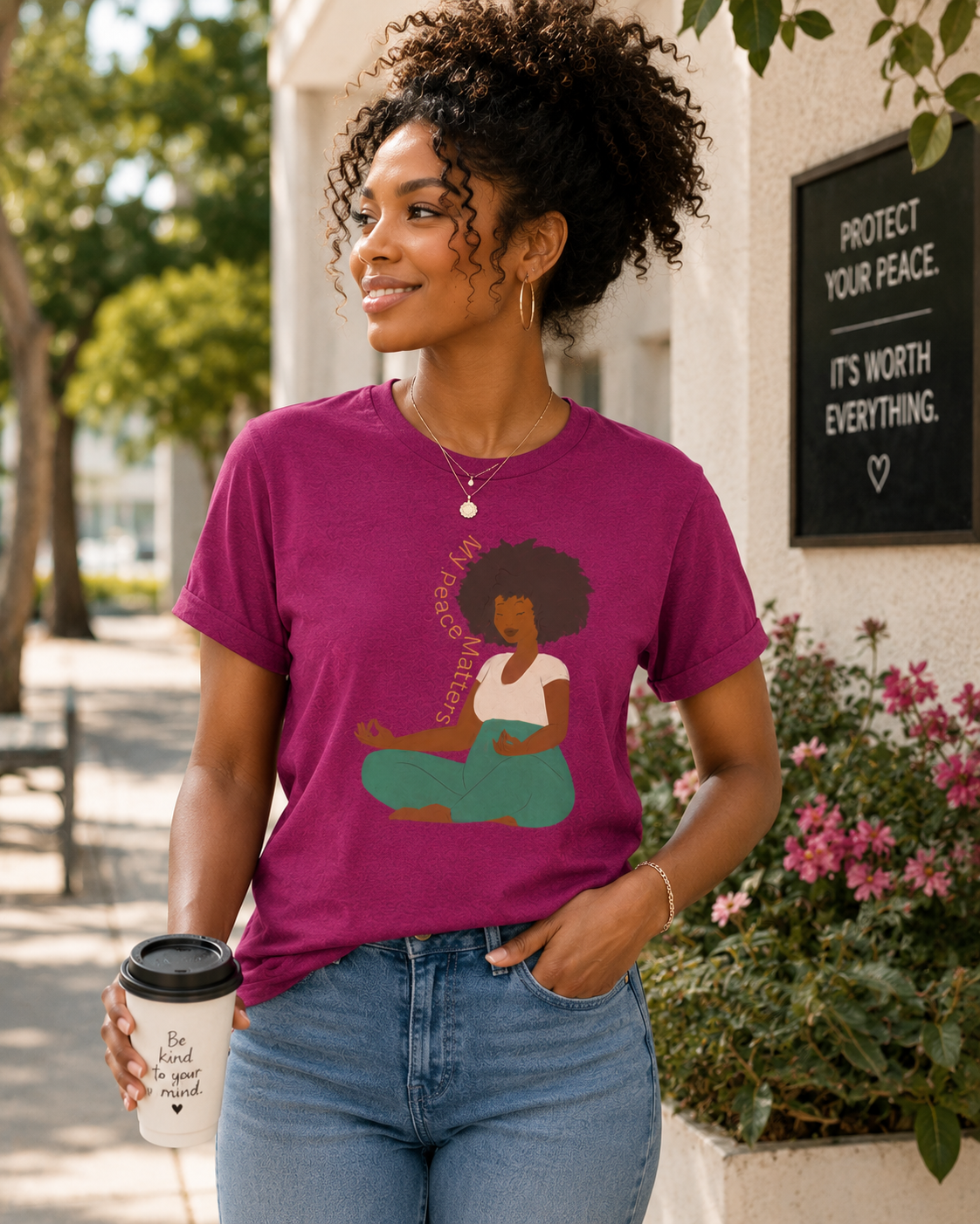 My Peace Matter, Meditative Vibes | Mindfulness Apparel, Yoga Shirt, Relaxation Wear, Gift for Her, Inspirational Tee
