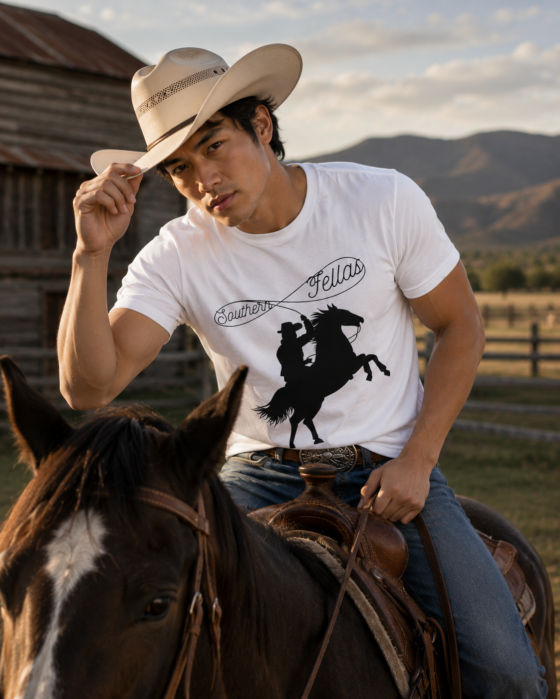 Southern Fellas Cowboy Silhouette Graphic Tee